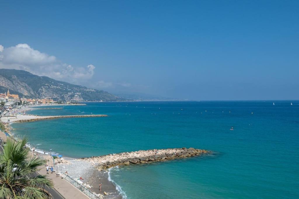 Le Panorama -Vue Exceptionnelle - Dernier Etage - Front De Mer Menton Exterior photo