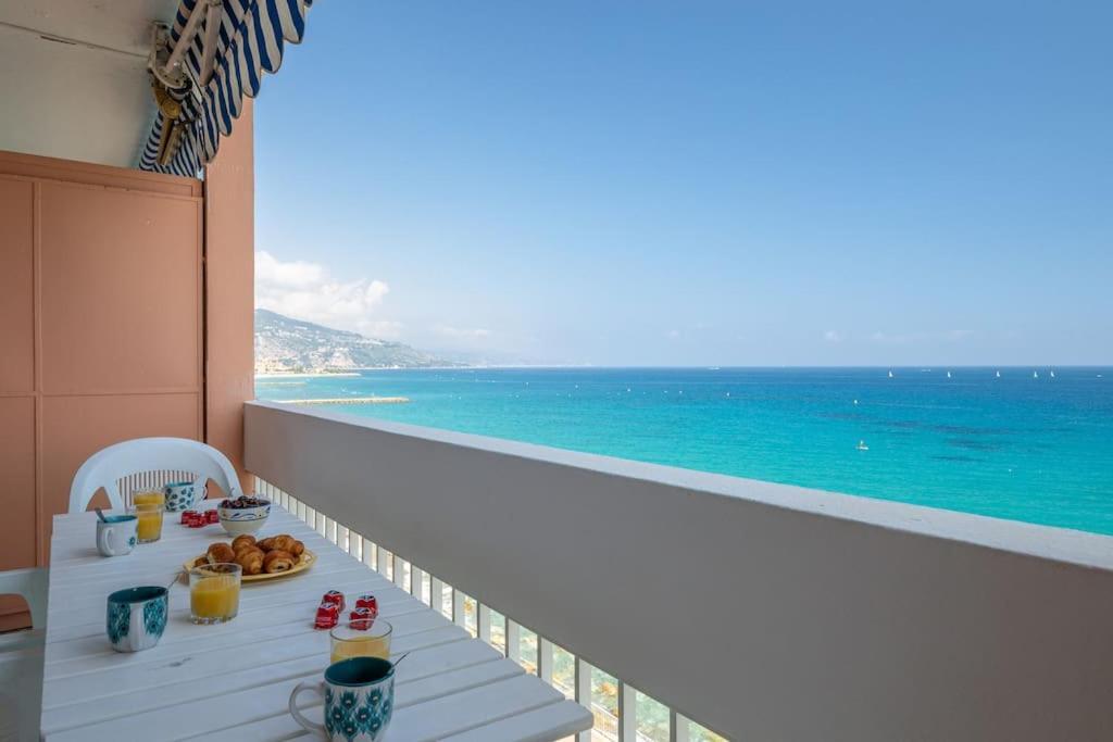 Le Panorama -Vue Exceptionnelle - Dernier Etage - Front De Mer Menton Exterior photo
